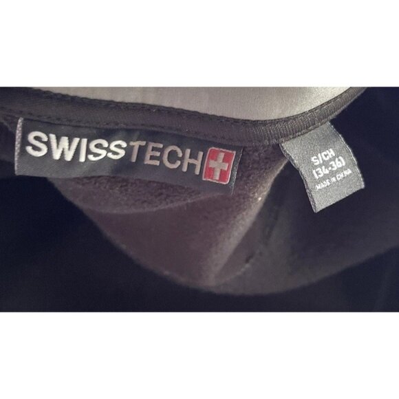 Swiss Tech Full Zip Neck Fleece Jacket Sweater Navy Pullover Mens sz small 34-36 - Picture 16 of 16
